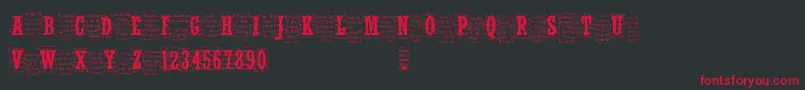 Cfnelsonoldnewspaper Font – Red Fonts on Black Background