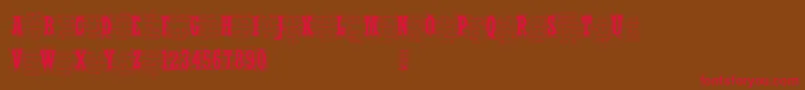 Cfnelsonoldnewspaper Font – Red Fonts on Brown Background