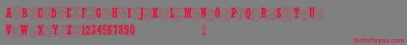 Cfnelsonoldnewspaper Font – Red Fonts on Gray Background