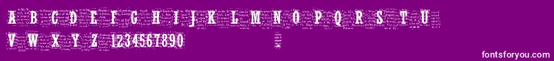 Cfnelsonoldnewspaper Font – White Fonts on Purple Background