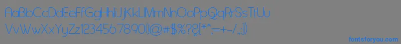 フォントAsenine – 灰色の背景に青い文字