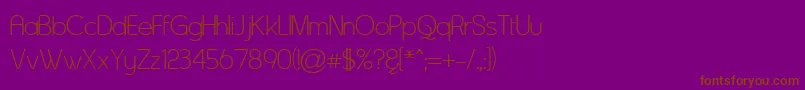 Asenine Font – Brown Fonts on Purple Background