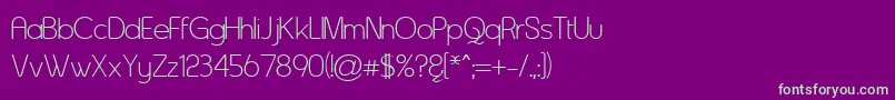 Asenine Font – Green Fonts on Purple Background