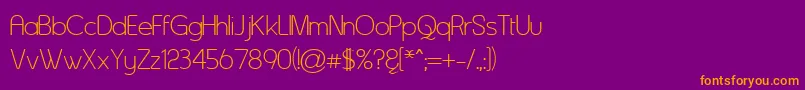 Asenine Font – Orange Fonts on Purple Background