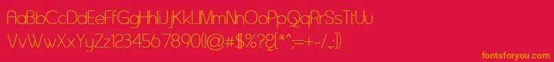 Asenine Font – Orange Fonts on Red Background