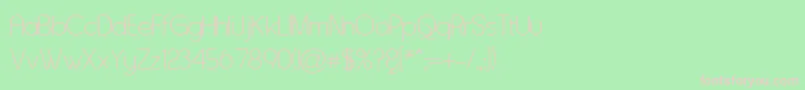 Asenine Font – Pink Fonts on Green Background