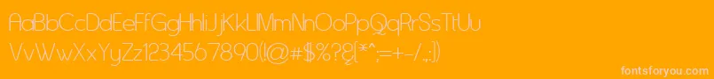 Asenine Font – Pink Fonts on Orange Background