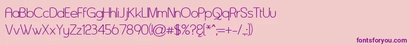 Asenine Font – Purple Fonts on Pink Background