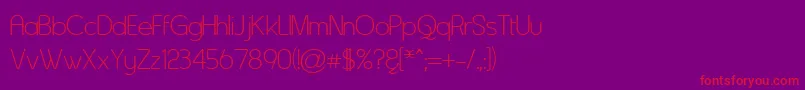 Asenine Font – Red Fonts on Purple Background