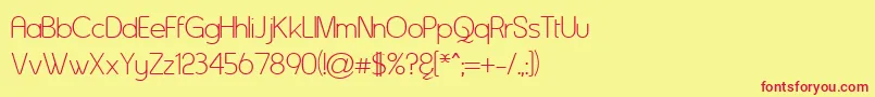Asenine Font – Red Fonts on Yellow Background