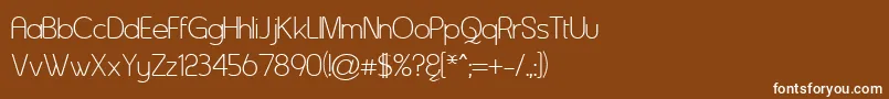 Asenine Font – White Fonts on Brown Background