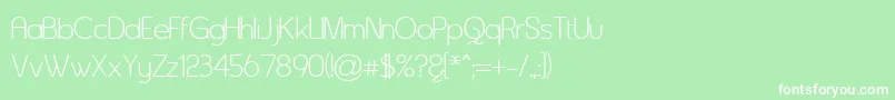 Asenine Font – White Fonts on Green Background
