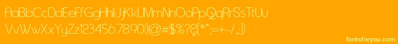 Шрифт Asenine – жёлтые шрифты на оранжевом фоне
