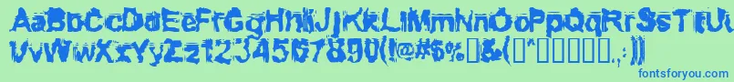 Conformy Font – Blue Fonts on Green Background