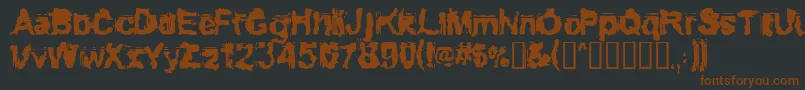Weitere Informationen zur Conformy-Schriftart Conformy-Schriftart – Braune Schriften auf schwarzem Hintergrund