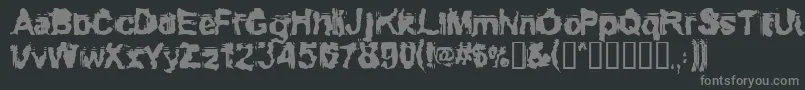 フォントConformy – 黒い背景に灰色の文字