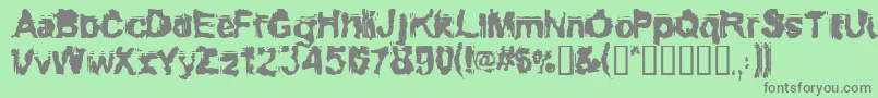 フォントConformy – 緑の背景に灰色の文字