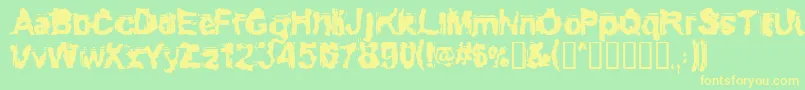 Conformy Font – Yellow Fonts on Green Background