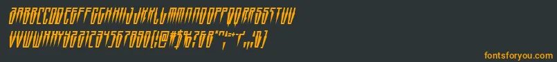 Swordtoothcondital Font – Orange Fonts on Black Background