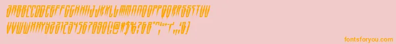 Swordtoothcondital Font – Orange Fonts on Pink Background