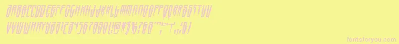 Swordtoothcondital Font – Pink Fonts on Yellow Background