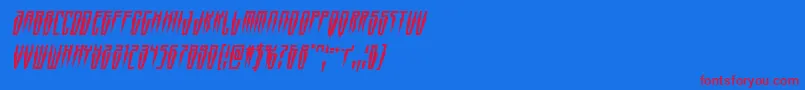 Swordtoothcondital Font – Red Fonts on Blue Background