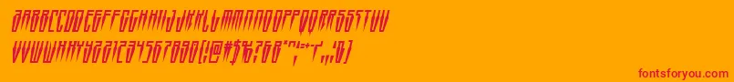 Swordtoothcondital Font – Red Fonts on Orange Background