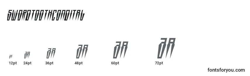 Swordtoothcondital Font Sizes