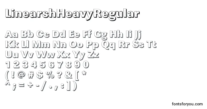 Шрифт LinearshHeavyRegular – алфавит, цифры, специальные символы