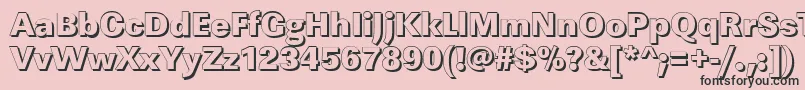 LinearshHeavyRegular Font – Black Fonts on Pink Background