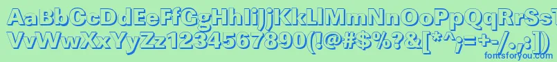 LinearshHeavyRegular Font – Blue Fonts on Green Background