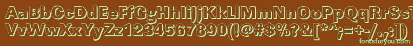 LinearshHeavyRegular Font – Green Fonts on Brown Background