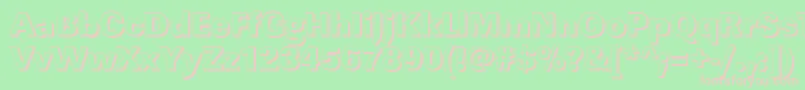 LinearshHeavyRegular Font – Pink Fonts on Green Background