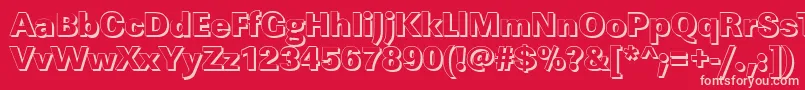 LinearshHeavyRegular Font – Pink Fonts on Red Background