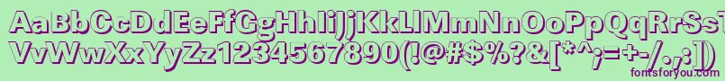 LinearshHeavyRegular Font – Purple Fonts on Green Background