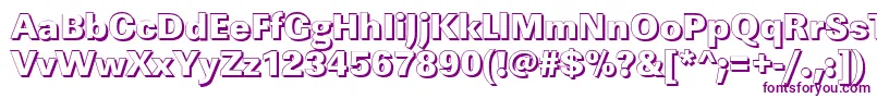 LinearshHeavyRegular-Schriftart – Violette Schriften auf weißem Hintergrund