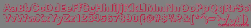 Шрифт LinearshHeavyRegular – красные шрифты на сером фоне