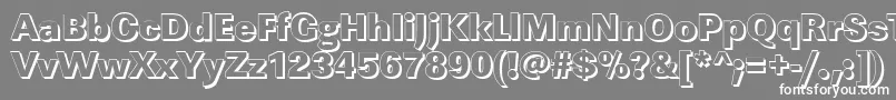 フォントLinearshHeavyRegular – 灰色の背景に白い文字