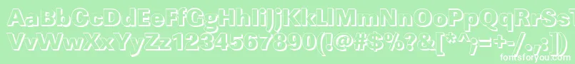 LinearshHeavyRegular Font – White Fonts on Green Background