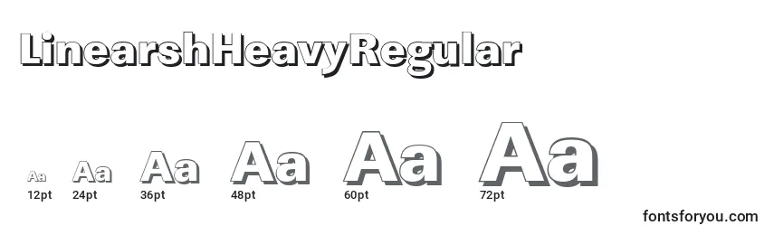 Размеры шрифта LinearshHeavyRegular