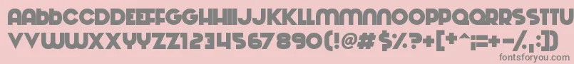More about Machinations Font Machinations Font – Gray Fonts on Pink Background