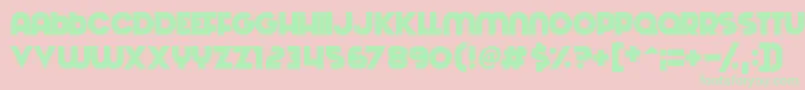 Machinations Font – Green Fonts on Pink Background