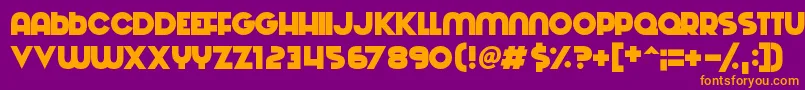 Machinations Font – Orange Fonts on Purple Background
