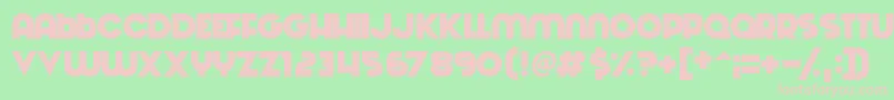 More about Machinations Font Machinations Font – Pink Fonts on Green Background