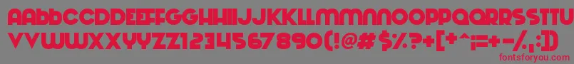 Machinations Font – Red Fonts on Gray Background
