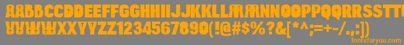 BulltoadcrucifixRegular Font – Orange Fonts on Gray Background