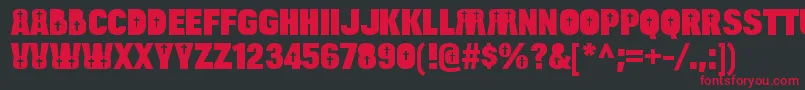 BulltoadcrucifixRegular Font – Red Fonts on Black Background