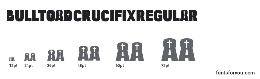 BulltoadcrucifixRegular Font Sizes