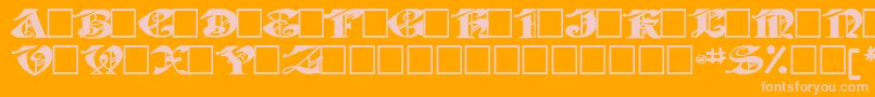 Police Jabacaps105Bold – polices roses sur fond orange