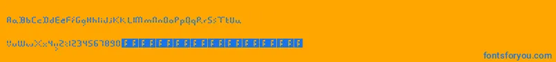 PoppinPills Font – Blue Fonts on Orange Background